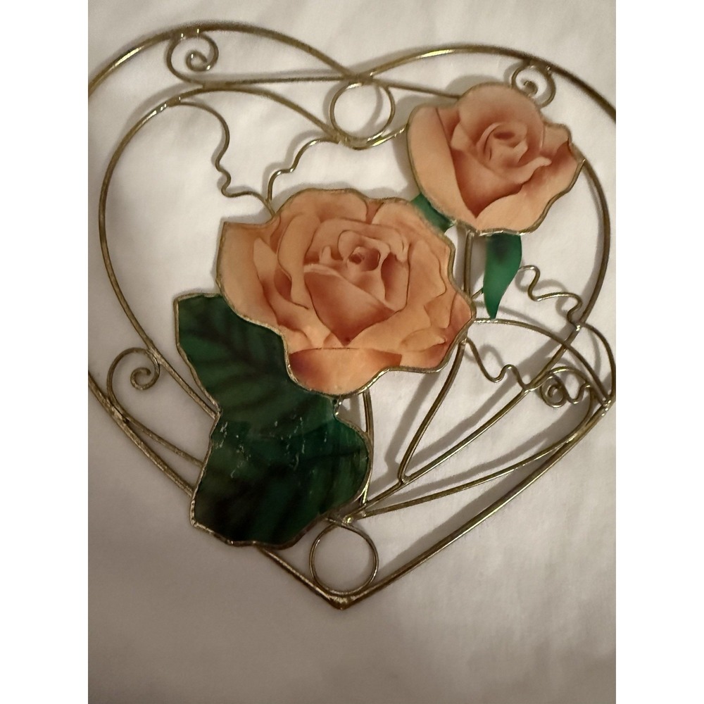 Heart Shaped Flower‎ Suncatcher